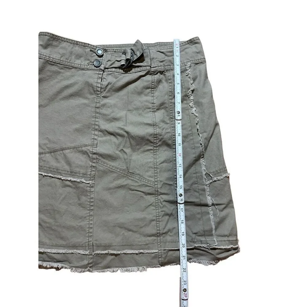 Vintage Natural Reflections Olive green cargo y2k 90s skirt sz 12 women’s‎